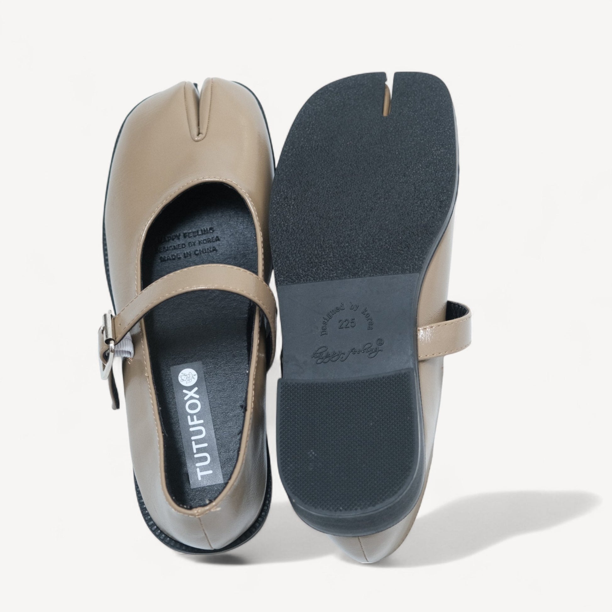 Khaki Sequin Split Toe Mary Jane Tabi - tutufox - tabis