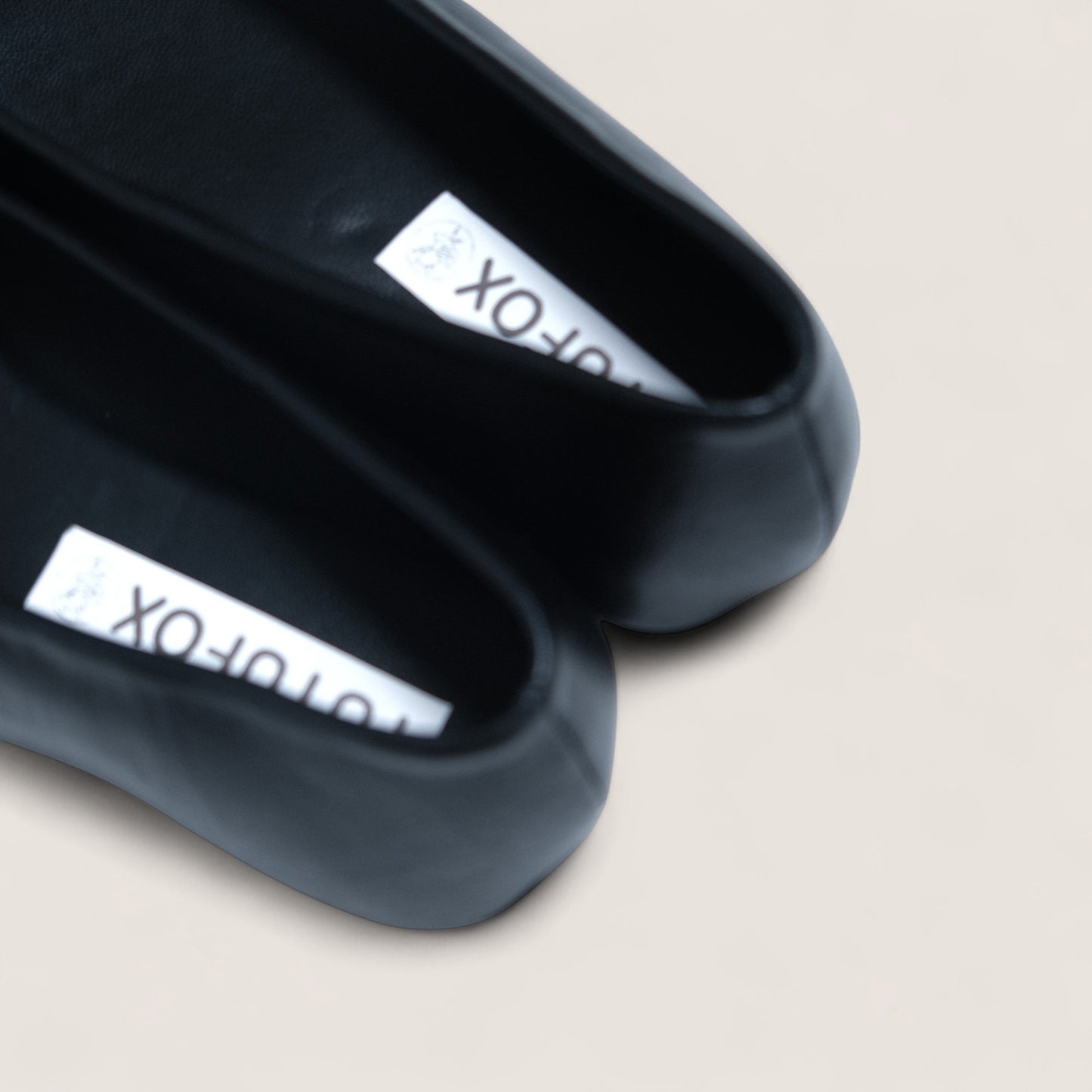 Black Soft Leather Square Toe Ballet Flats