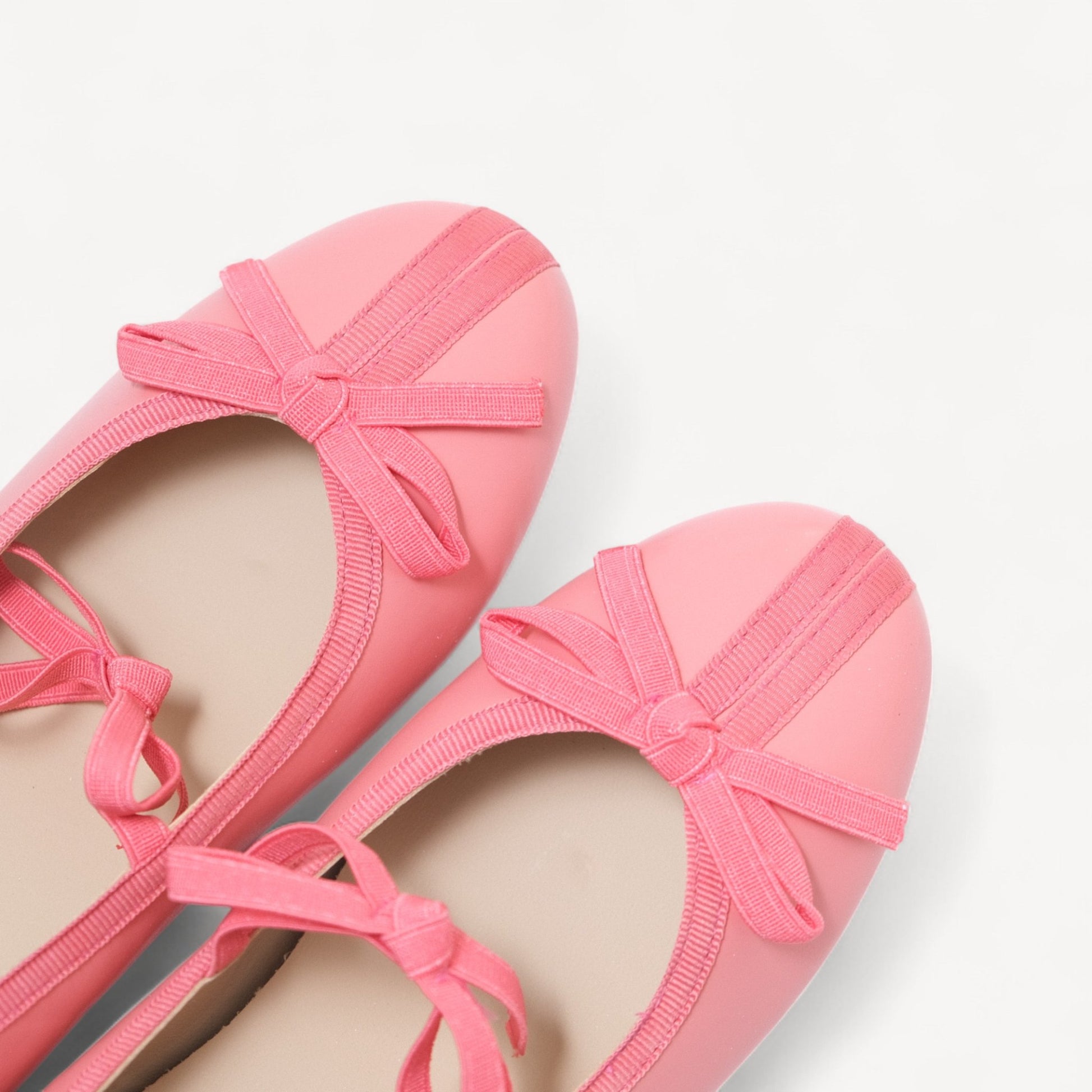 Pink Matte Almond Toe Ballet Flats - tutufox - shoes