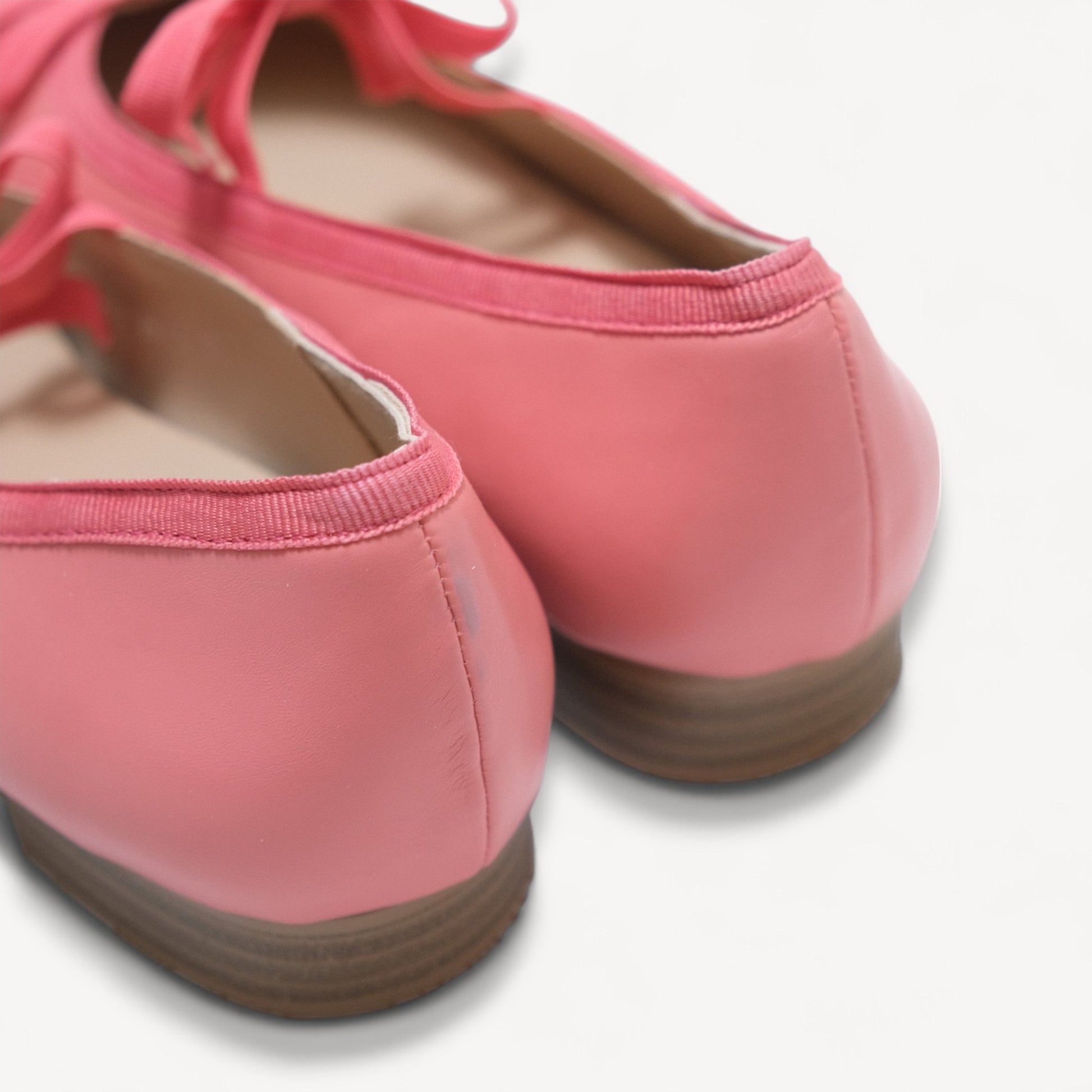 Pink Matte Almond Toe Ballet Flats - tutufox - shoes