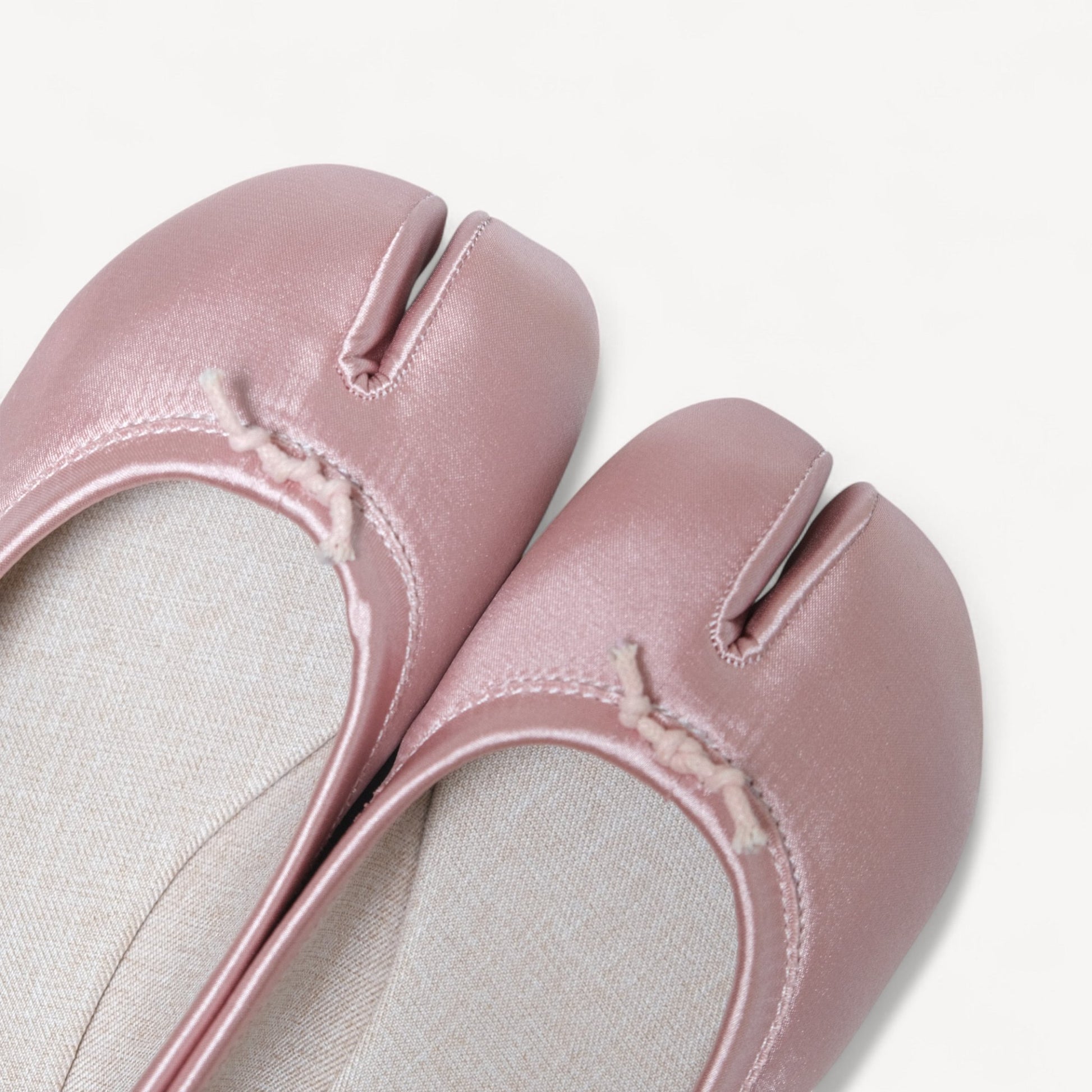 Pink Satin Soft Leather Round Toe Tabi - tutufox - tabis