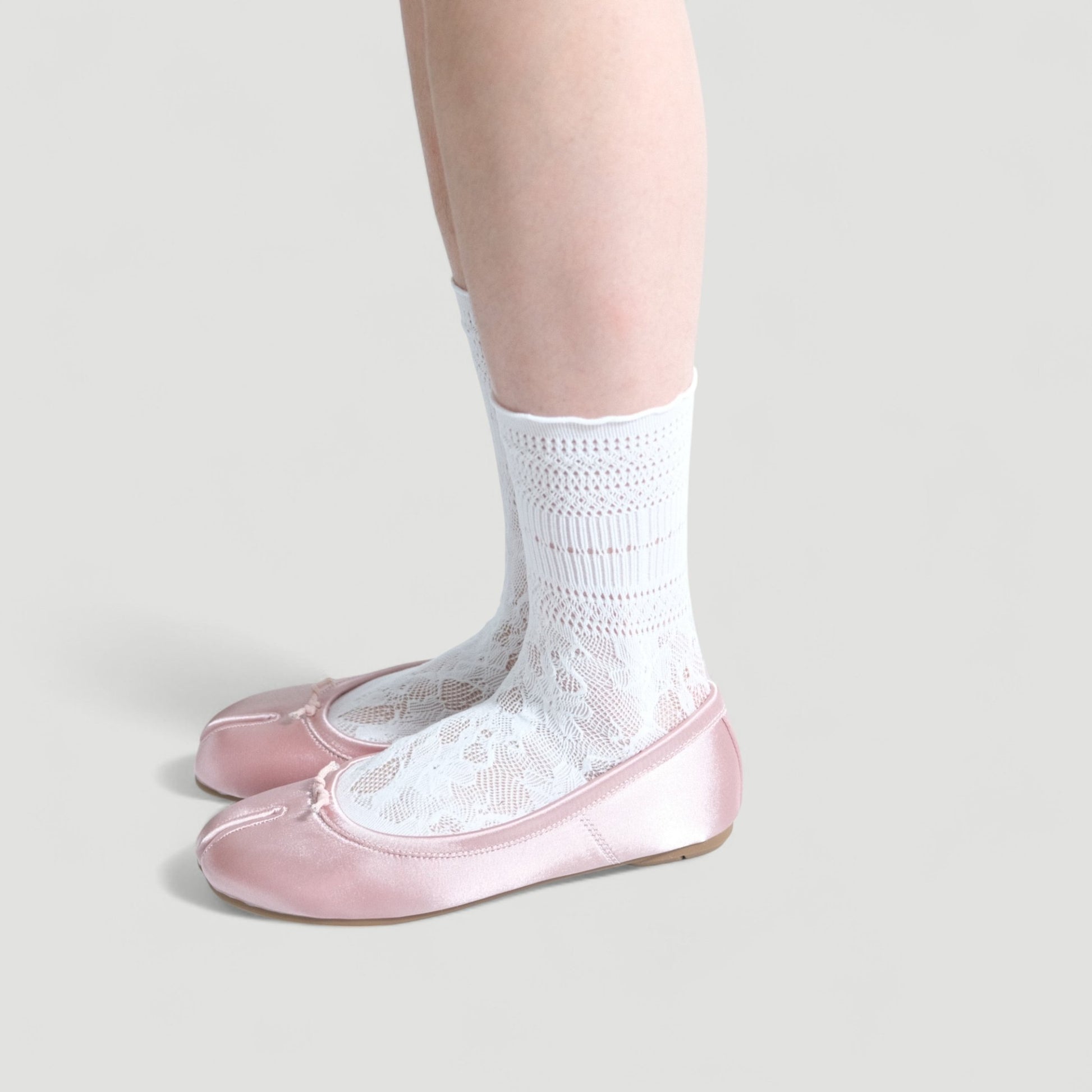 Pink Satin Soft Leather Round Toe Tabi - tutufox - tabis