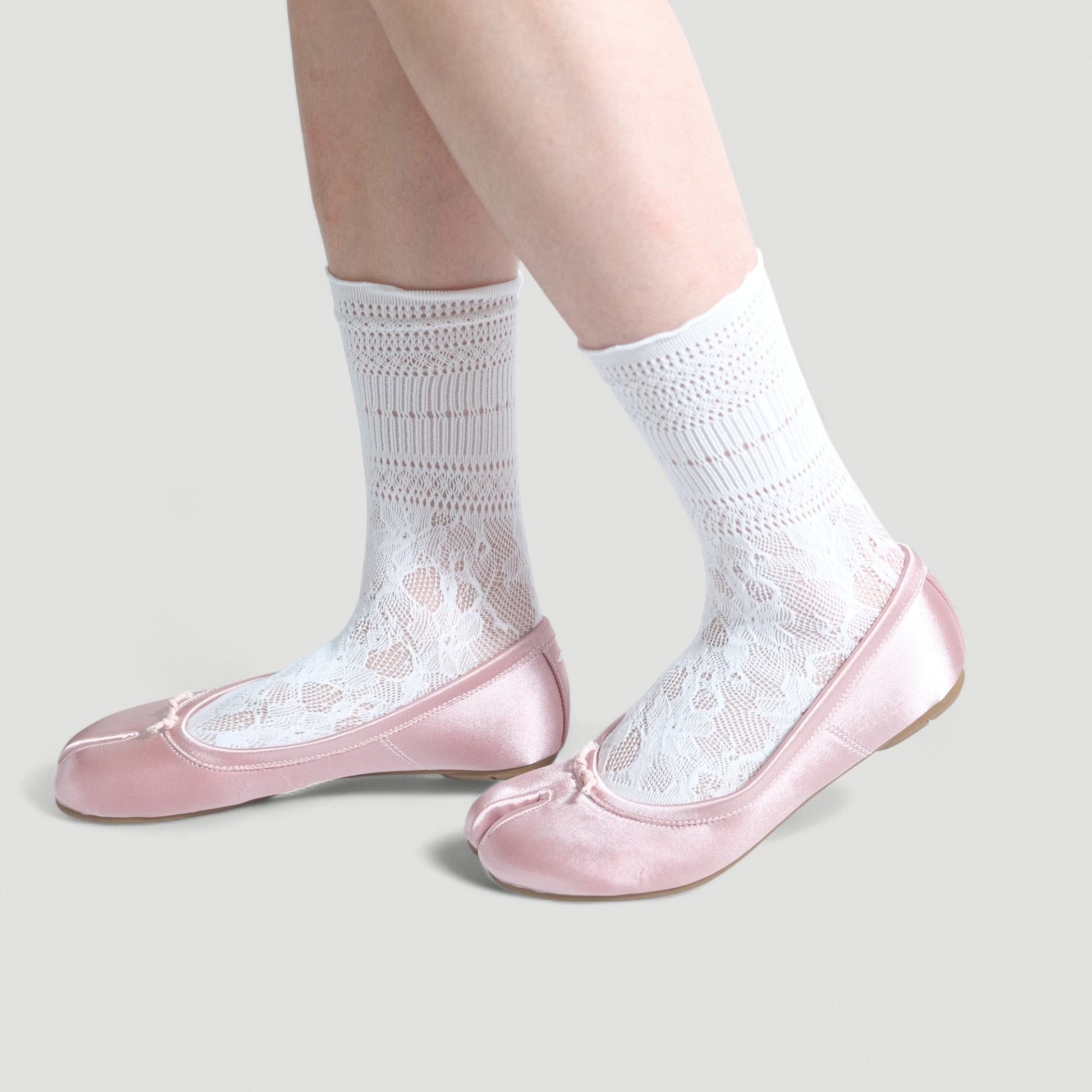 Pink Satin Soft Leather Round Toe Tabi - tutufox - tabis