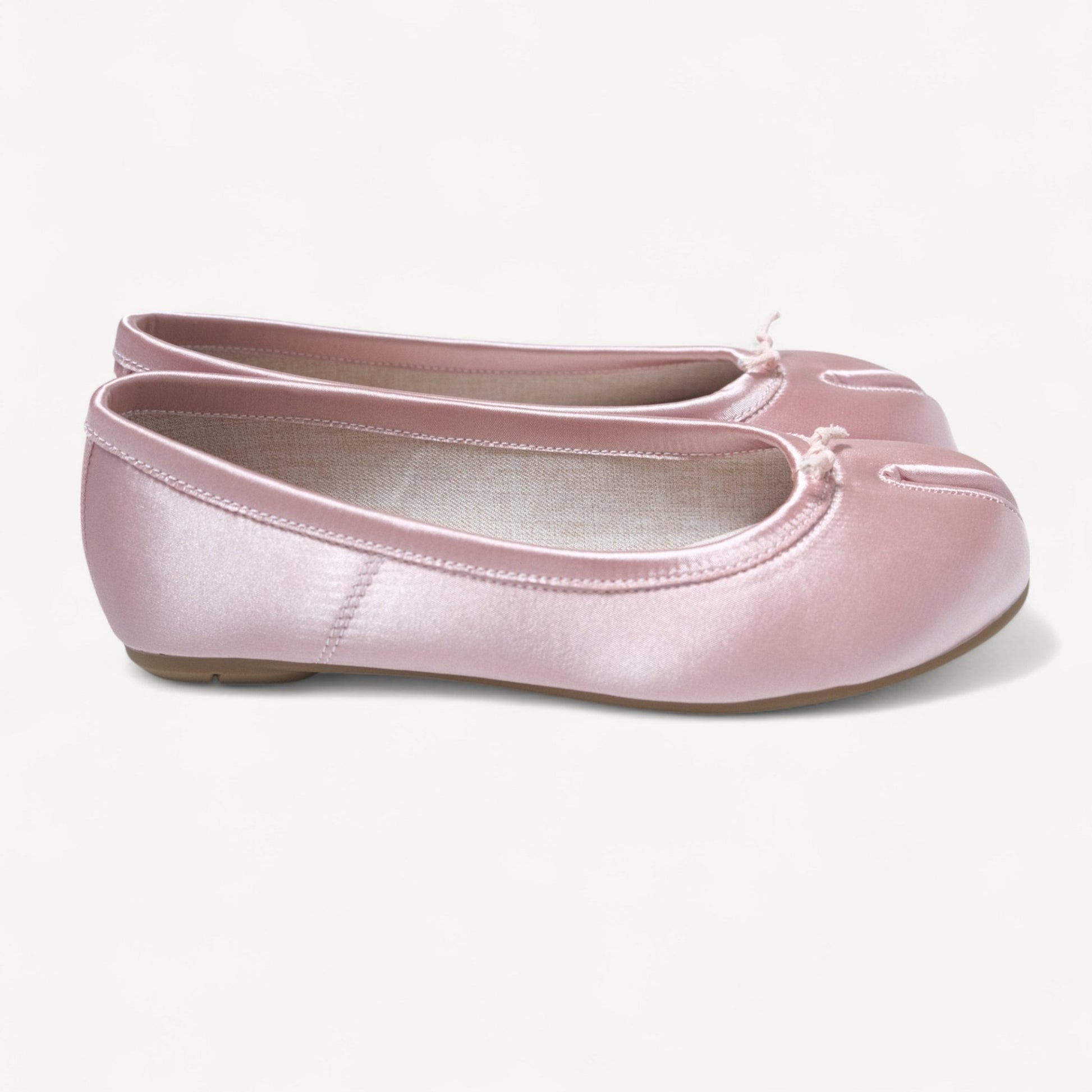 Pink Satin Soft Leather Round Toe Tabi - tutufox - tabis