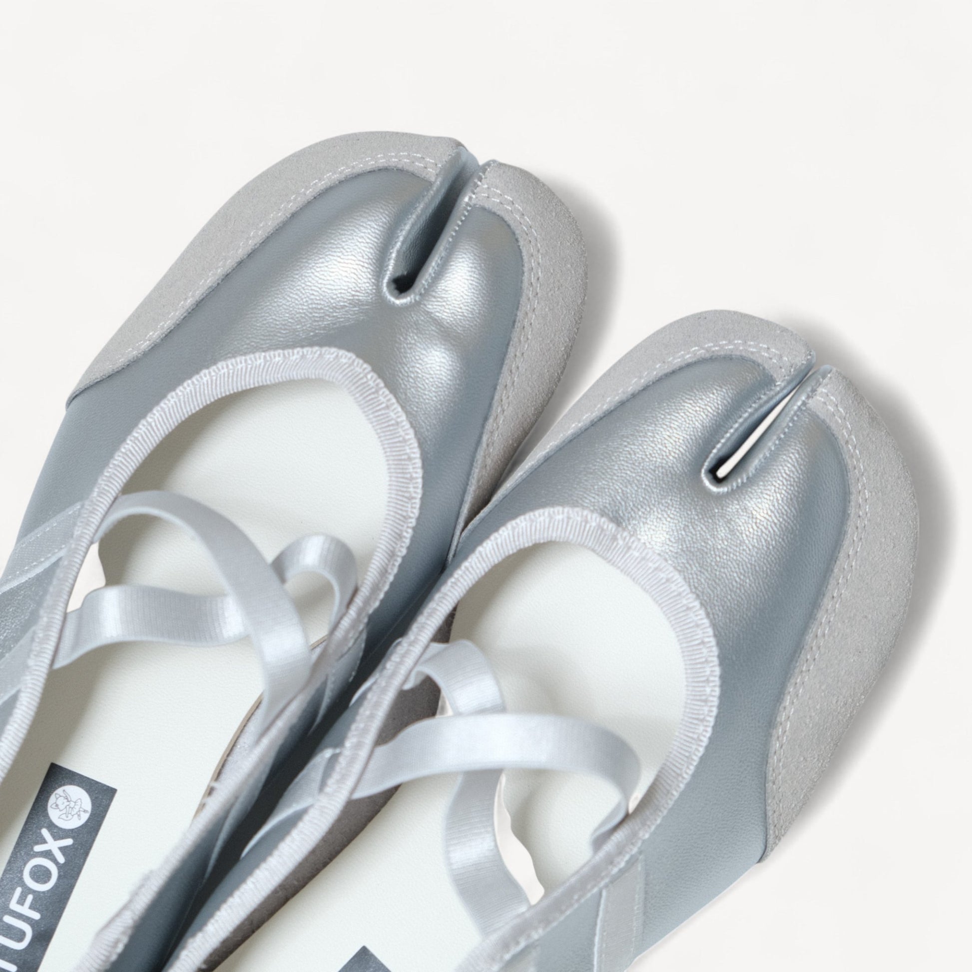 Silver Grey Sporty Split Toe Ballet Tabi - tutufox - tabis