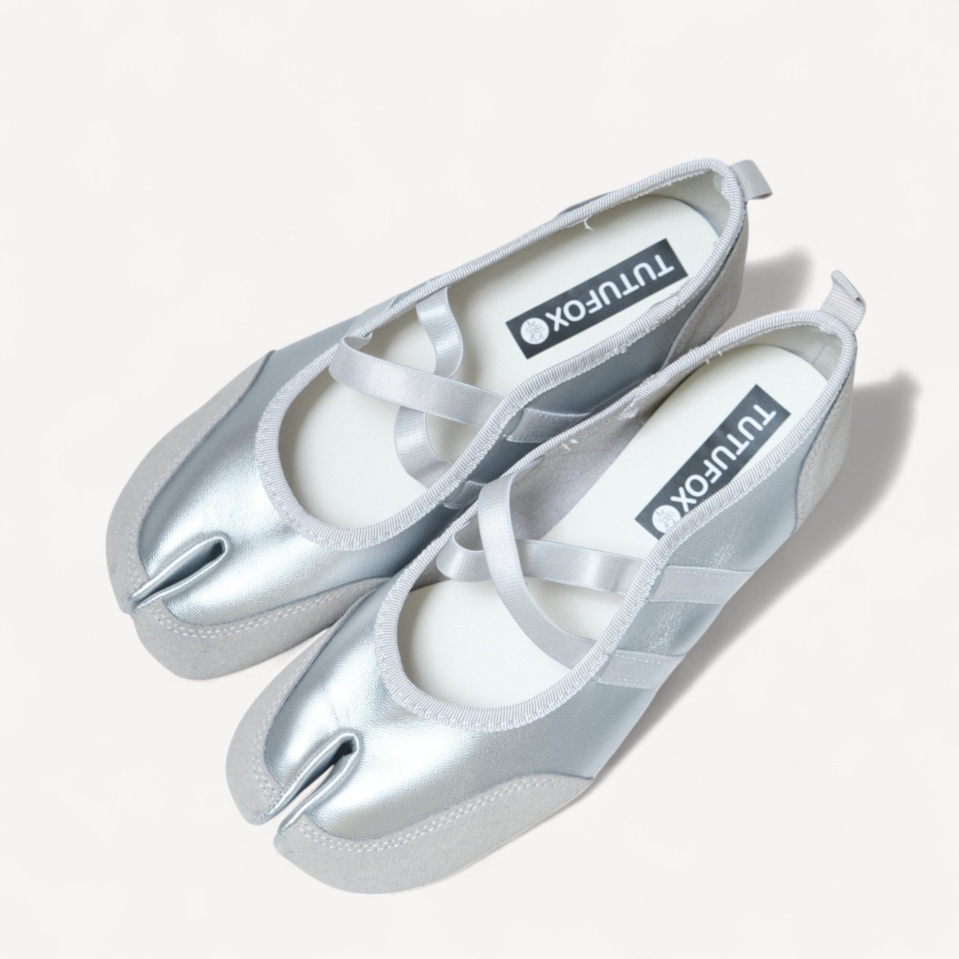 Silver Grey Sporty Split Toe Ballet Tabi - tutufox - tabis