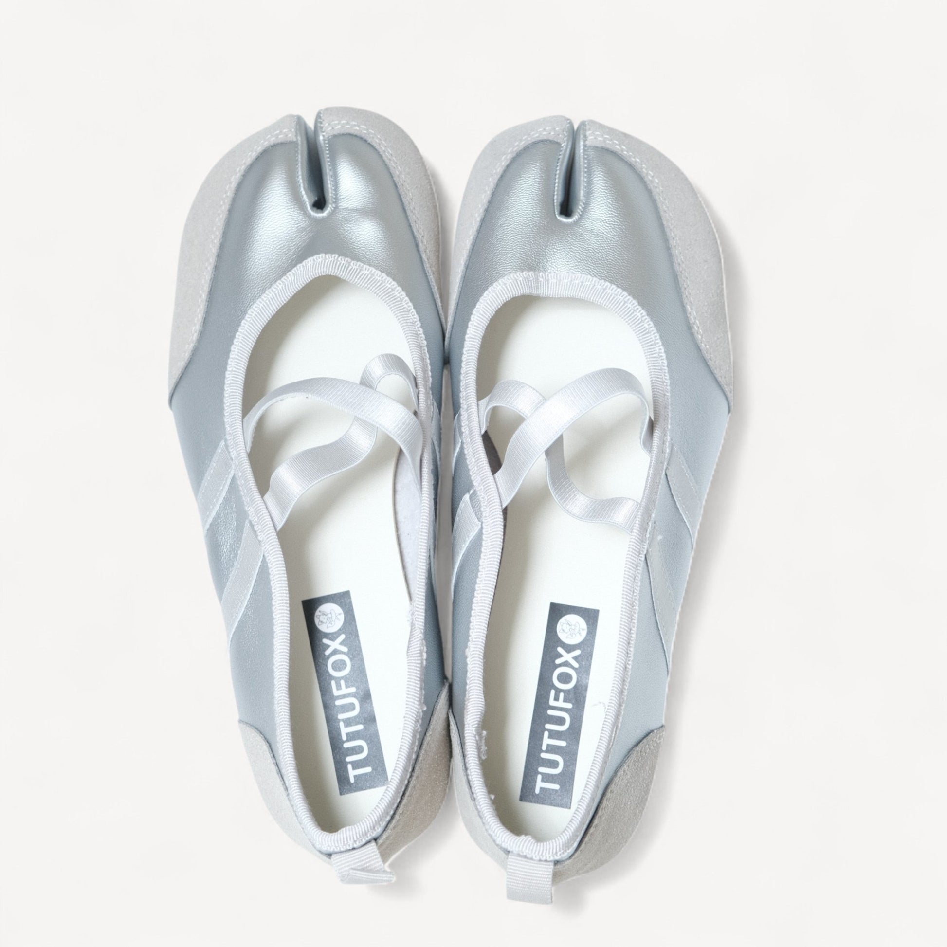 Silver Grey Sporty Split Toe Ballet Tabi - tutufox - tabis