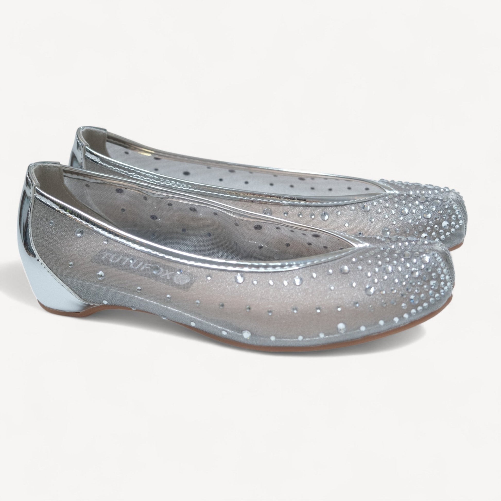 Silver Rhinestone Pointed Split Toe Tabi - tutufox - tabis