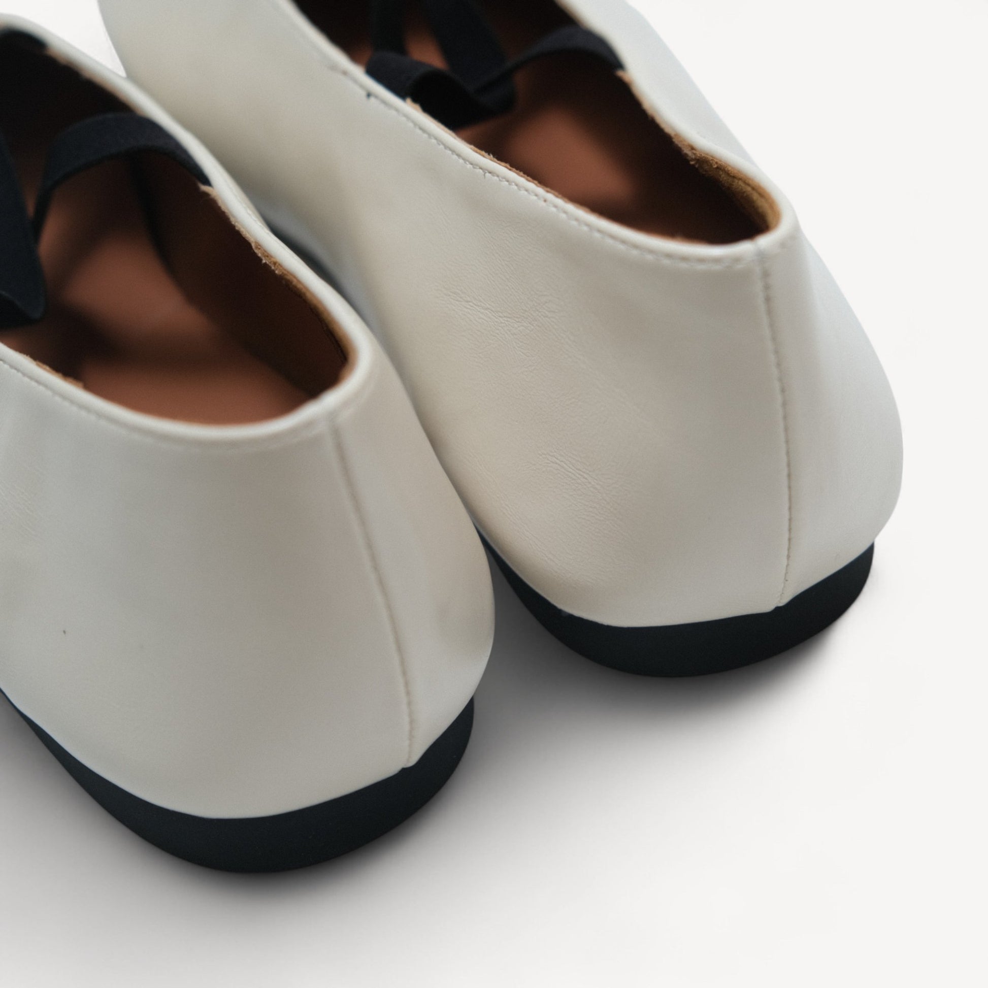 White Cross Strap Ballet Flats - tutufox - shoes