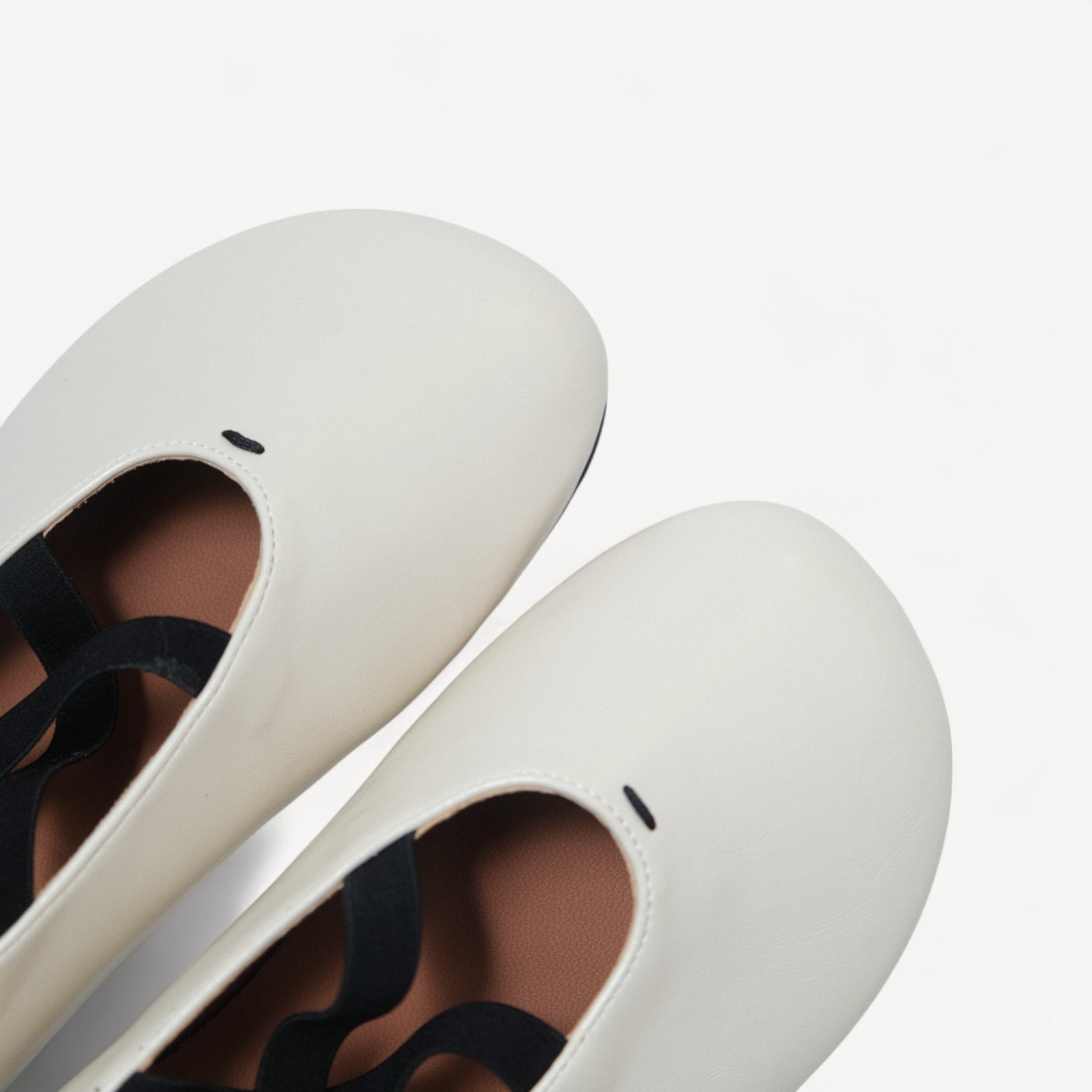 White Cross Strap Ballet Flats - tutufox - shoes