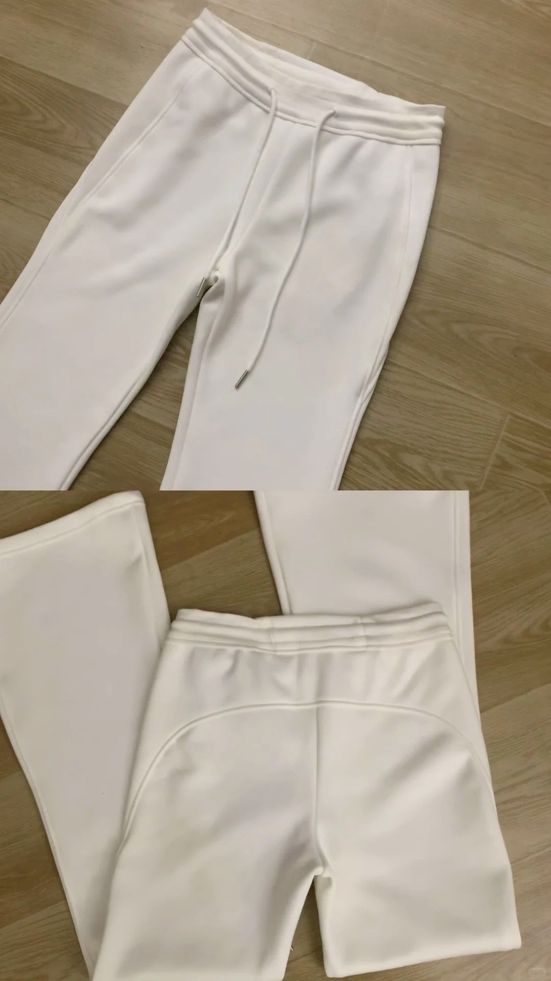 White Fur - Collar Short Jacket with Black Top and White Flared Pants Y2K Outfit - tutufox -