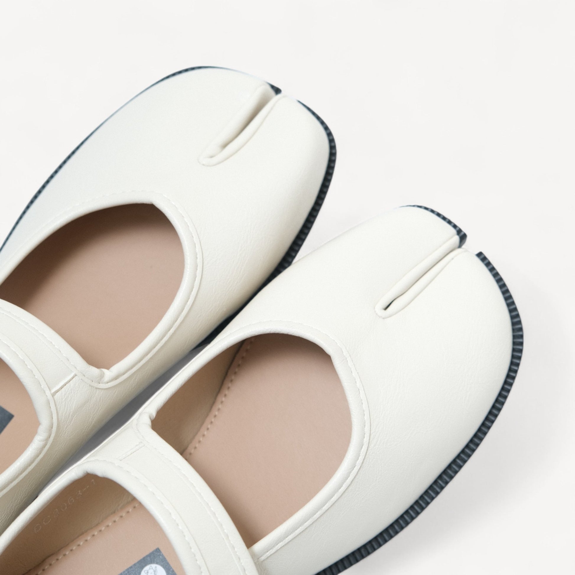 White Mary Jane Soft Split Toe Flats Tabi - tutufox - tabis
