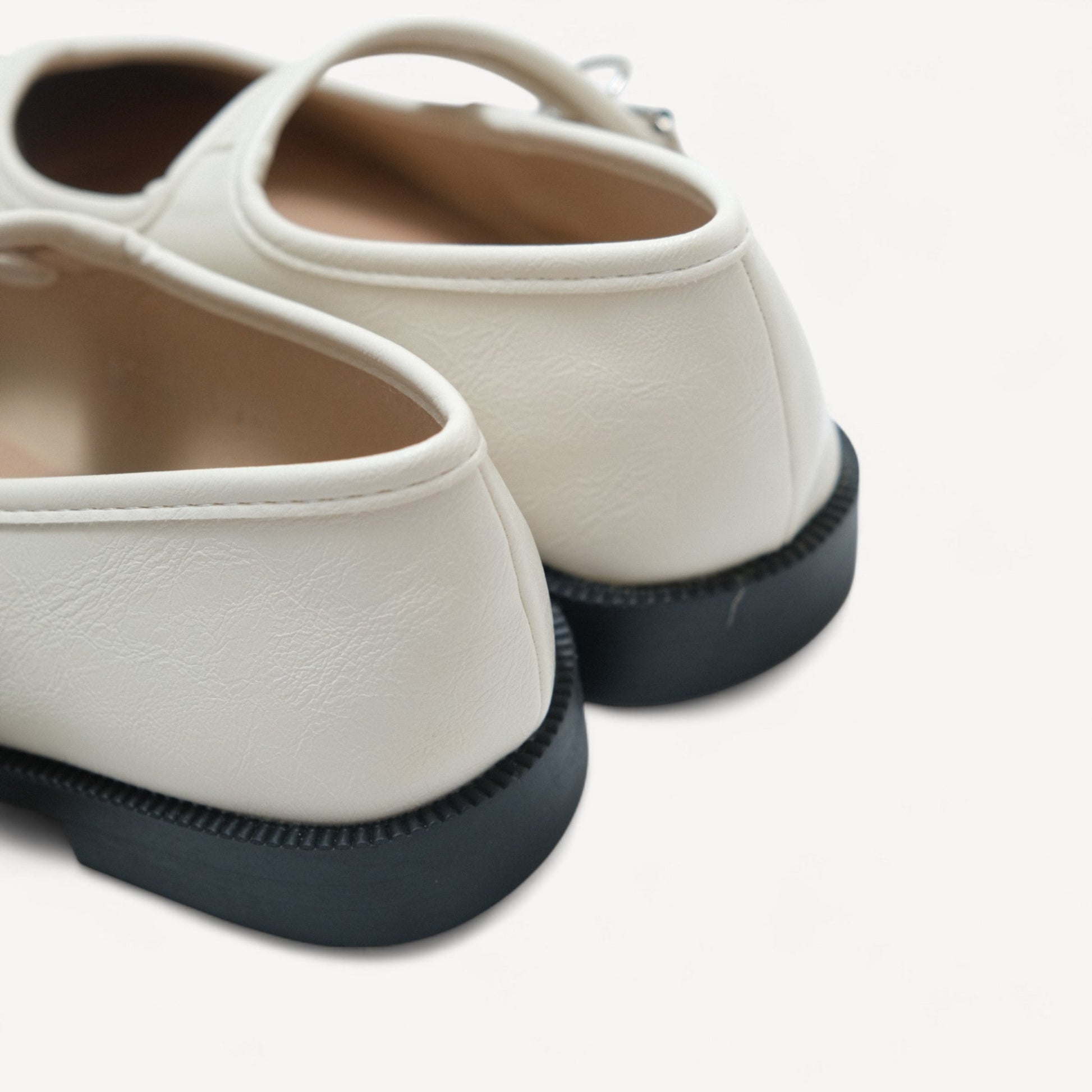 White Mary Jane Soft Split Toe Flats Tabi - tutufox - tabis