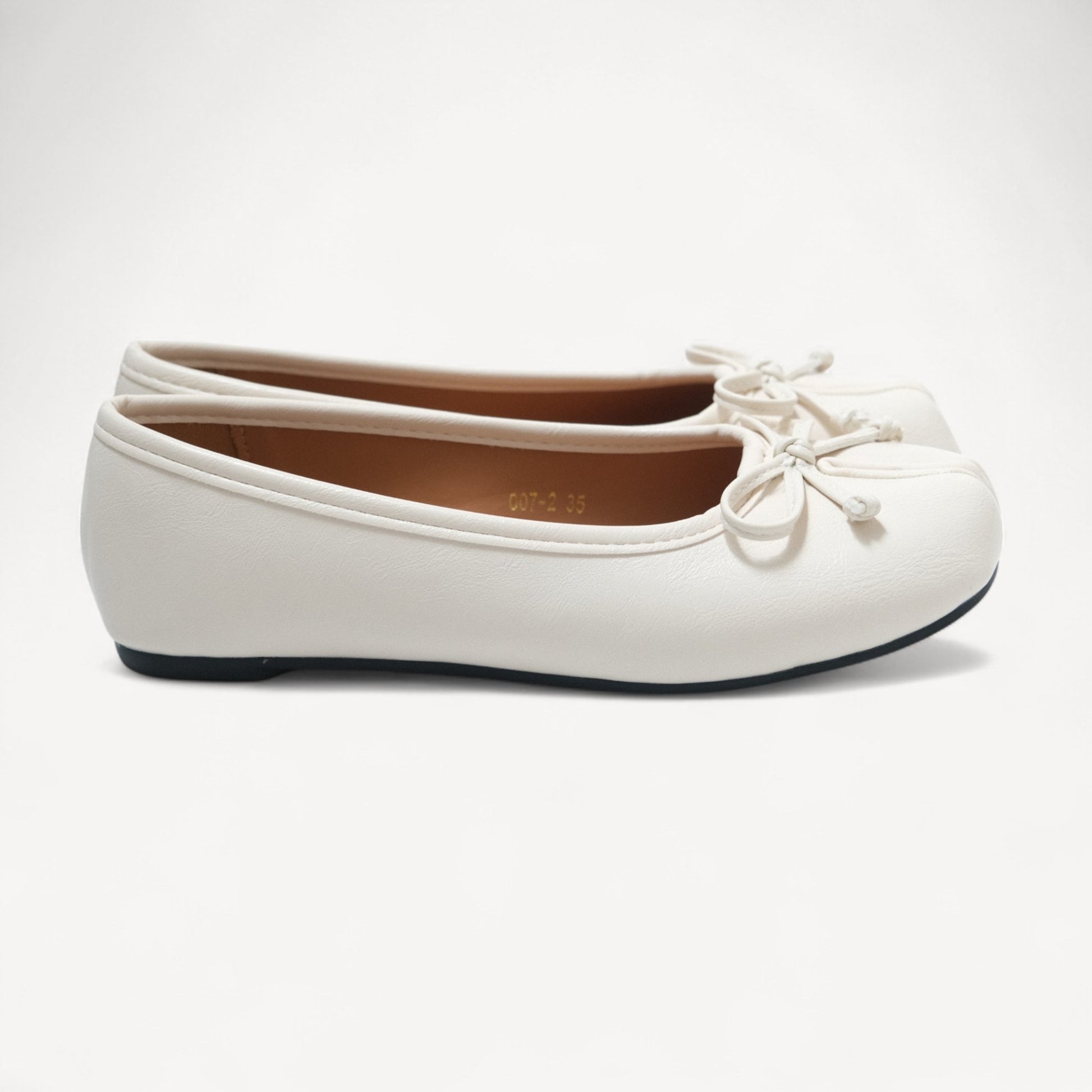 White Matte Bow Mary Jane Flats Tabi - tutufox - tabis