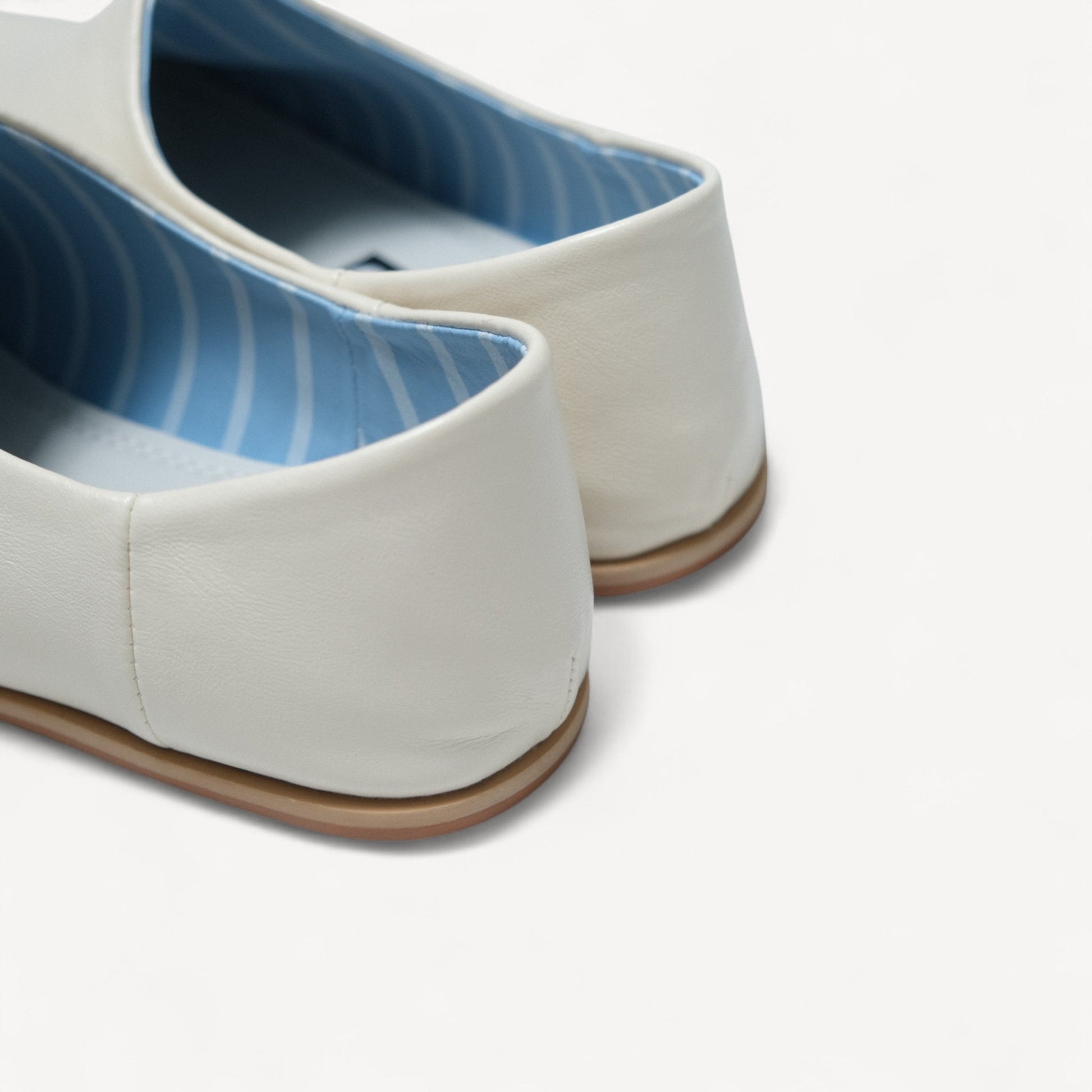 White Matte Soft Leather Round Toe Tabi - tutufox - tabis