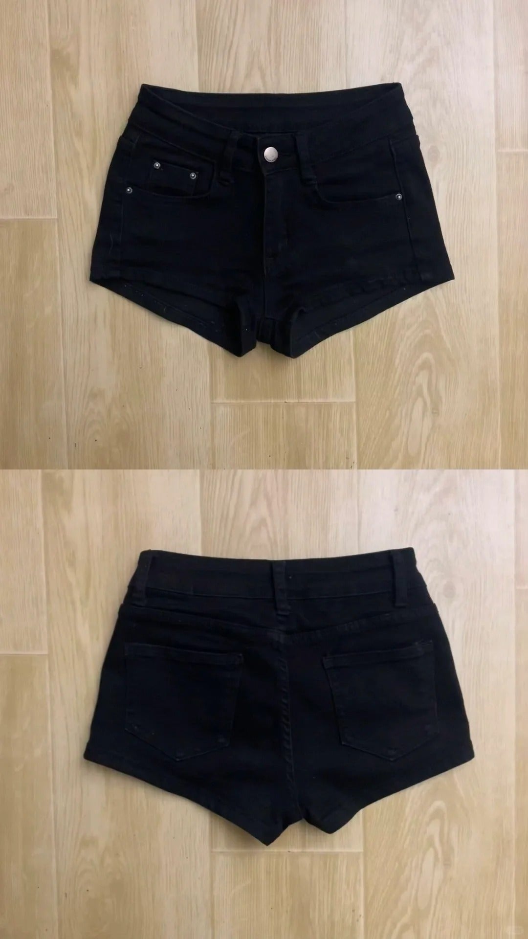 White One Shoulder Sleeveless Top and Black Denim Mini Shorts Y2K Two Piece Sets - tutufox -