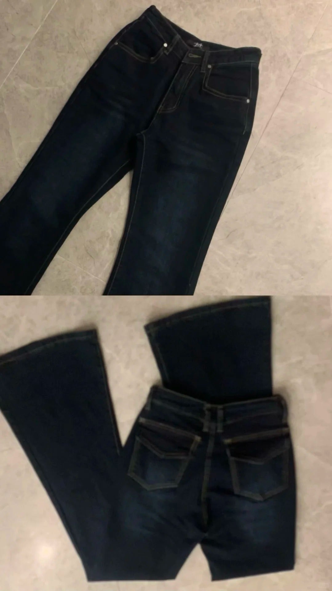 White Slim Shirt and Flare Jeans Y2K Outfit - tutufox -