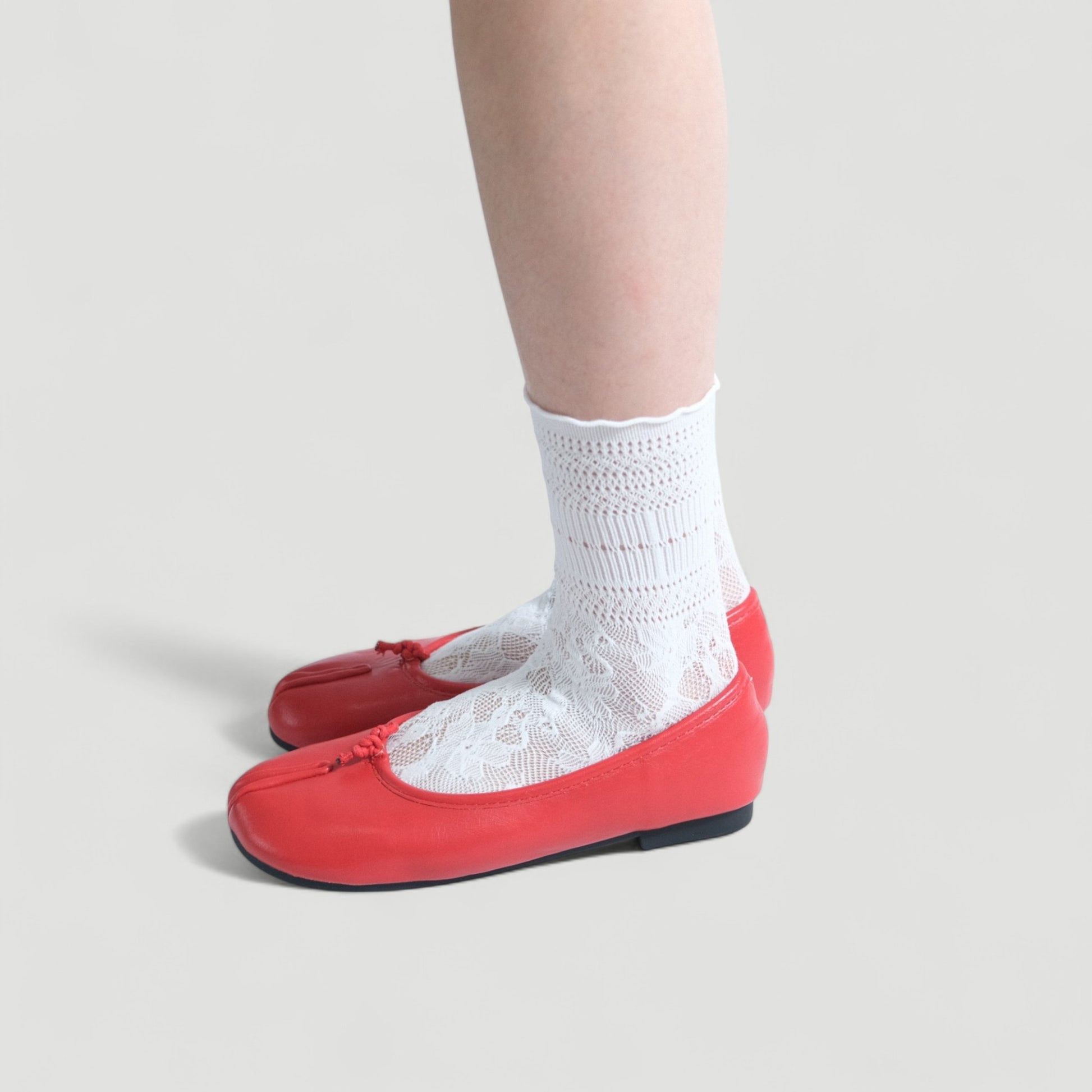 Women Red Matte Leather Split Toe Tabi - tutufox - tabis