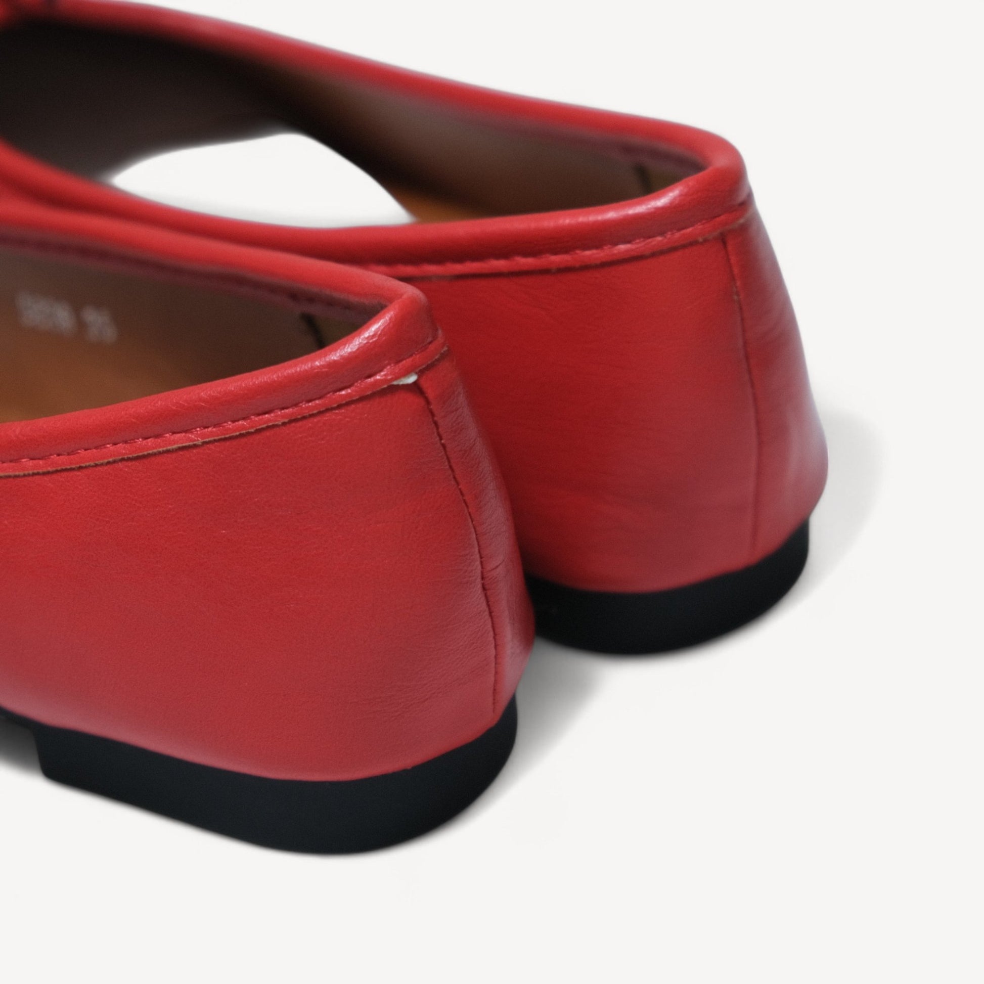 Women Red Matte Leather Split Toe Tabi - tutufox - tabis