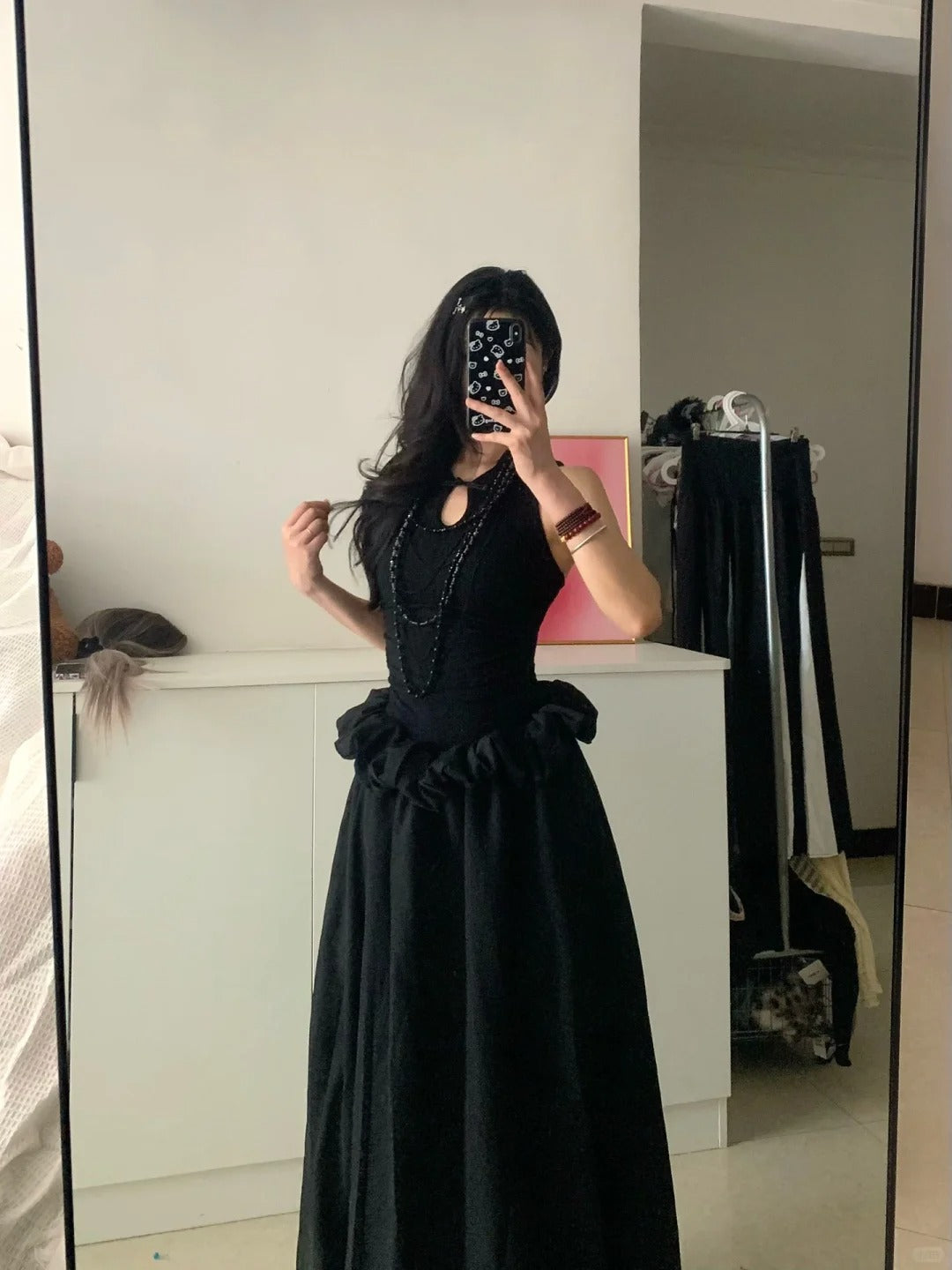 Black Tank and Puffy Skirt Y2K Mini Dress