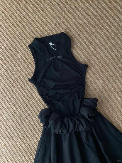 Black Tank and Puffy Skirt Y2K Mini Dress