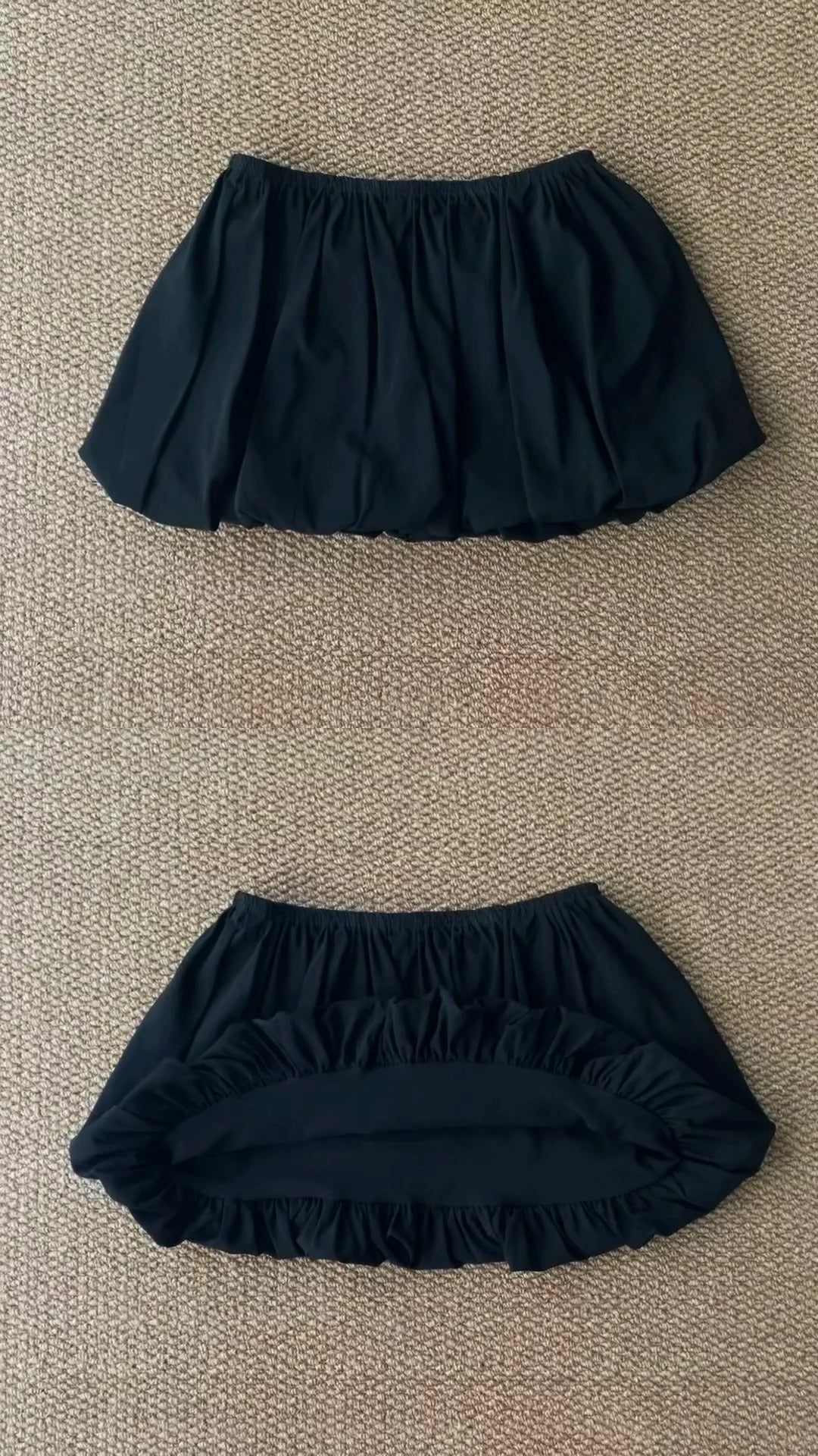 Black Halter Ring Detail Crop and Flared Shorts Y2K Two Pieces Sets