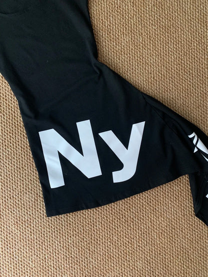 Black Letter Tank Mini Dress Y2K Mini Dress