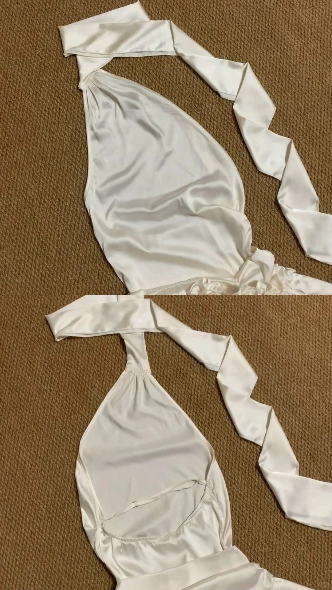 Champagne Halter Cake Mini Dress Y2K Mini Dress