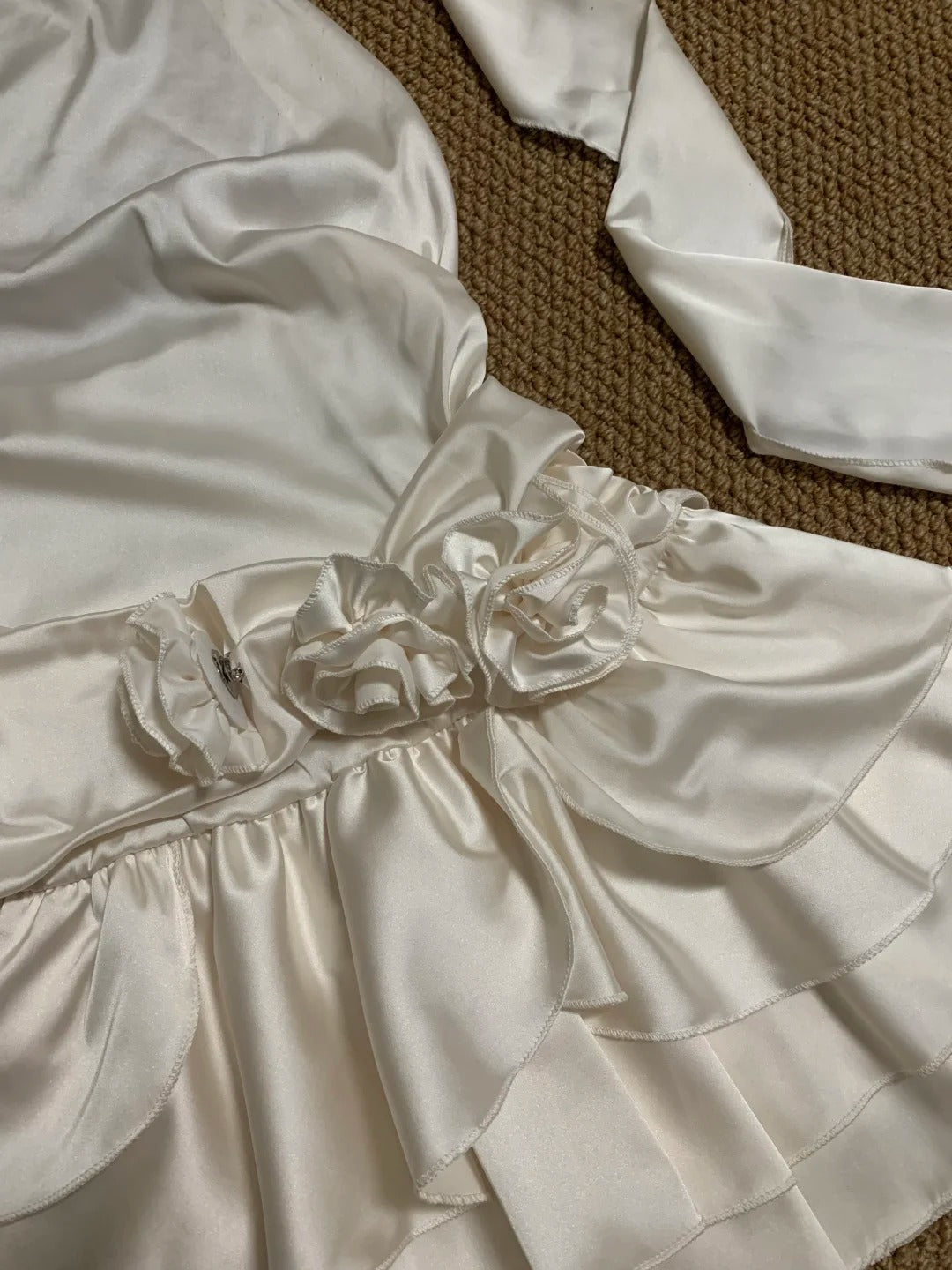 Champagne Halter Cake Mini Dress Y2K Mini Dress