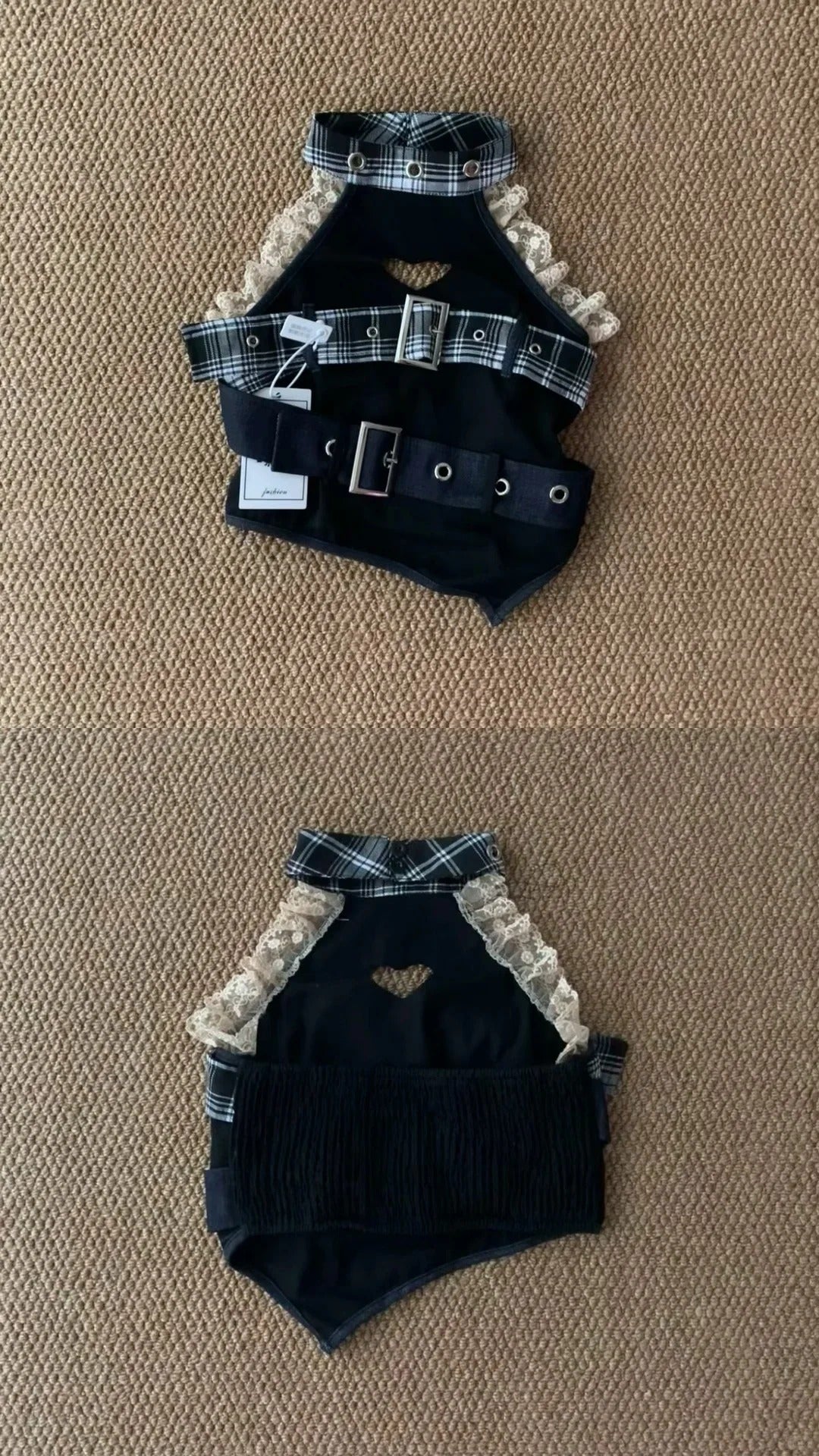 Denim Patchwork Top and Asymmetric Mini Skirt Y2K Two Pieces Sets