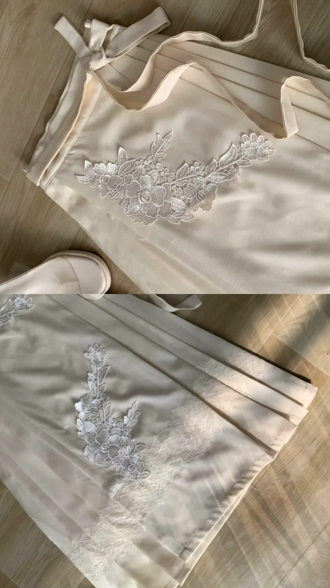 Beige Lace Bustier Top and Maxi Skirt Y2K Two Pieces Sets