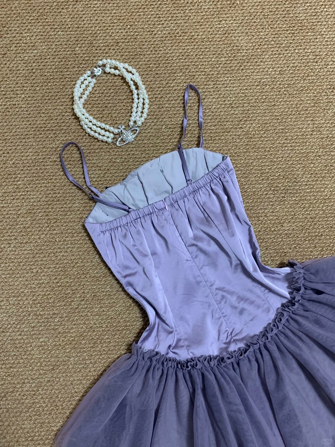 Light Purple Bustier Tulle Mini Dress Y2K Mini Dress