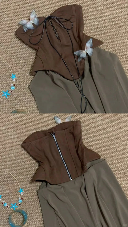 Leopard Crop Top and Black Shorts Y2K Two Pieces Sets