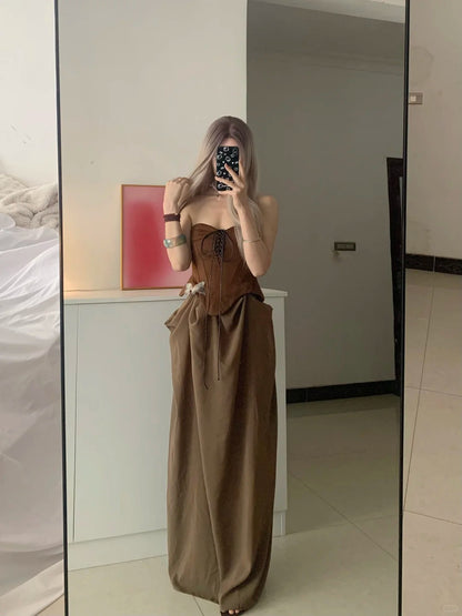 Leopard Crop Top and Black Shorts Y2K Two Pieces Sets