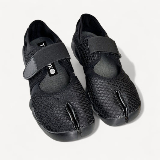Black Mesh Ballet Sneaker Split-Toe Flats Tabi
