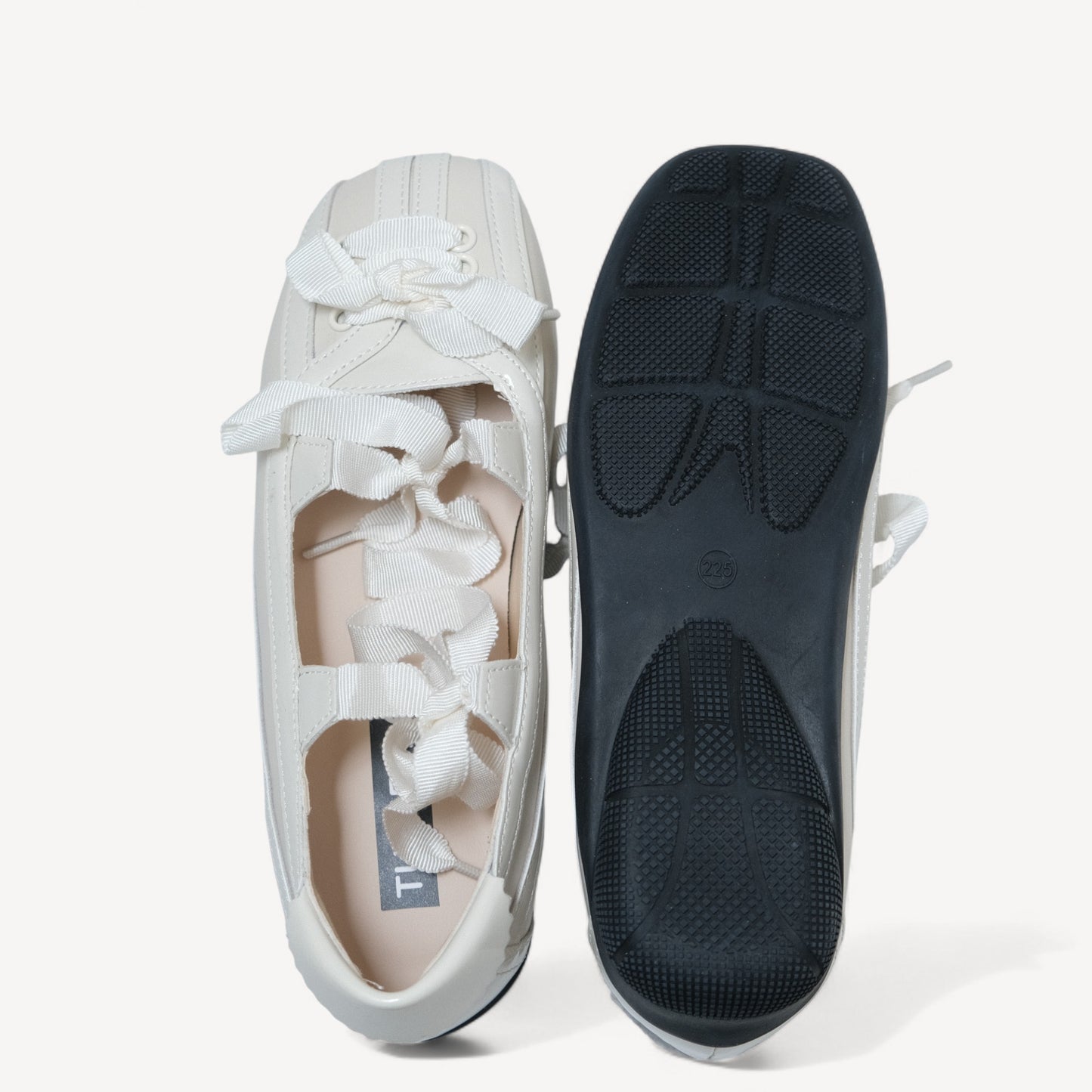 White Lace Bow Balletcore Sneakers Balletsneaker Flats