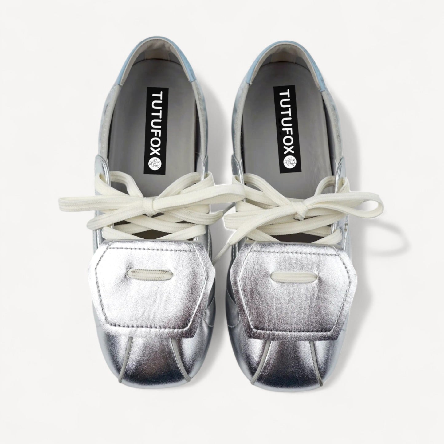 Beige Lace Bow Balletcore Sneakers Balletsneaker Flats