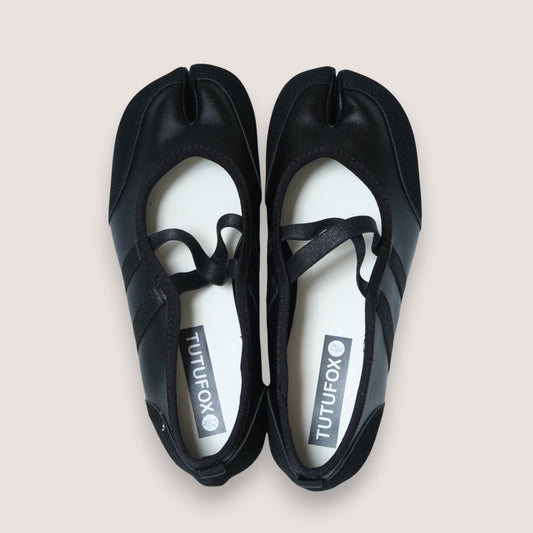 Black Ballet Sport Split Toe Tabi Flats