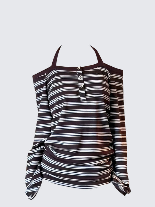 Off Shoulder Halter Tee Women