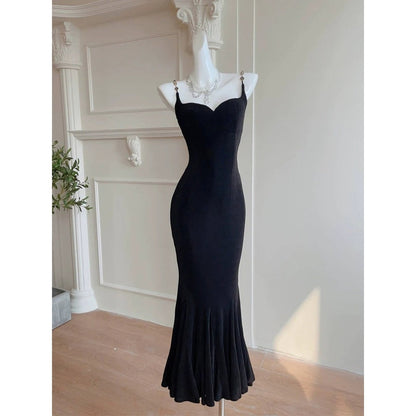 Lotus Step Knit Mermaid Gown Dress