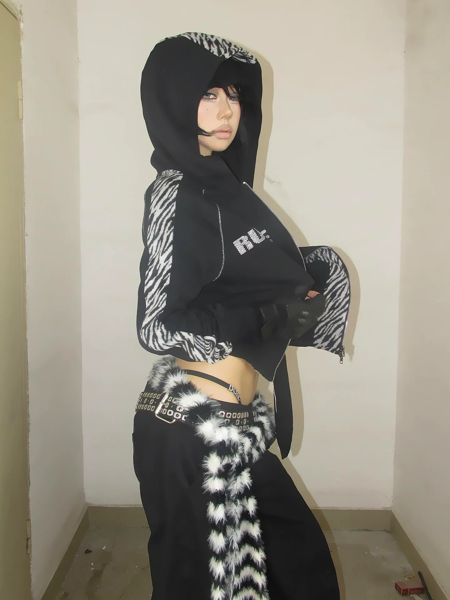Visual Kei Black Tiger Hoodie