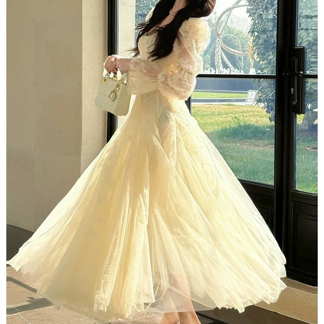 Tulle Lace Butterfly Gown Dress