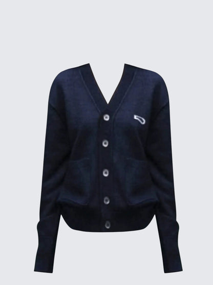 Korean V-Neck Knit Cardigan