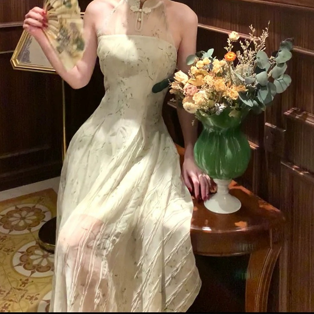 Ink Wash Chinese Style Summer Gown Dress