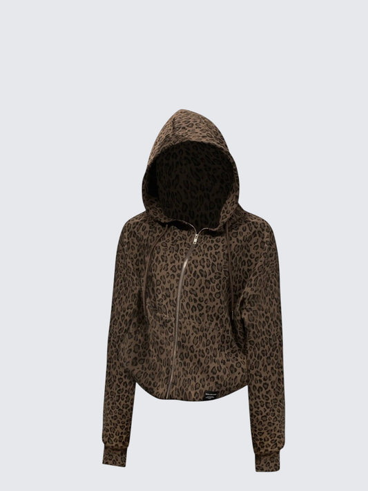Waffle Leopard Hoodie