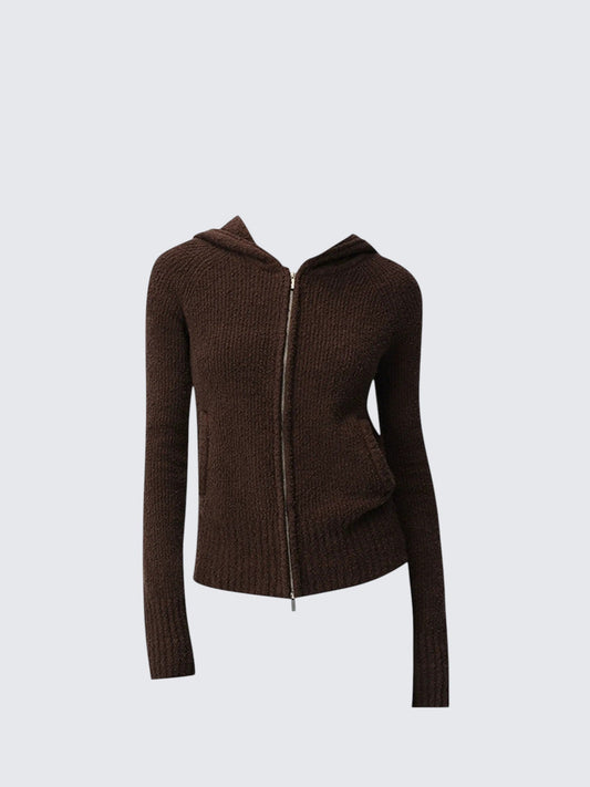 Vintage Dual Zip Hooded Cardigan