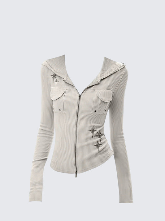 Streetwear Hooded Knit Top