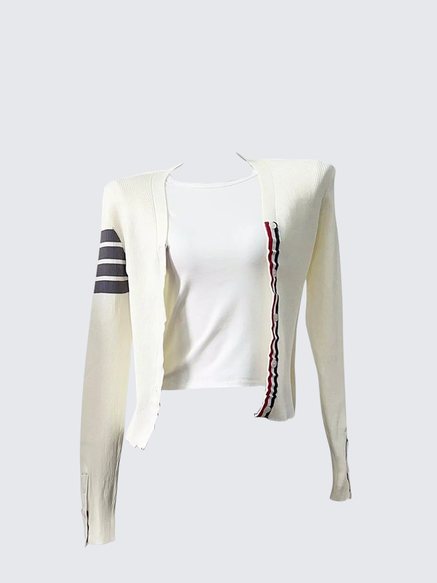 Colorblock Stripe Knit Cardigan