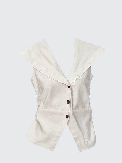 High Intelligence Navy Collar Vest