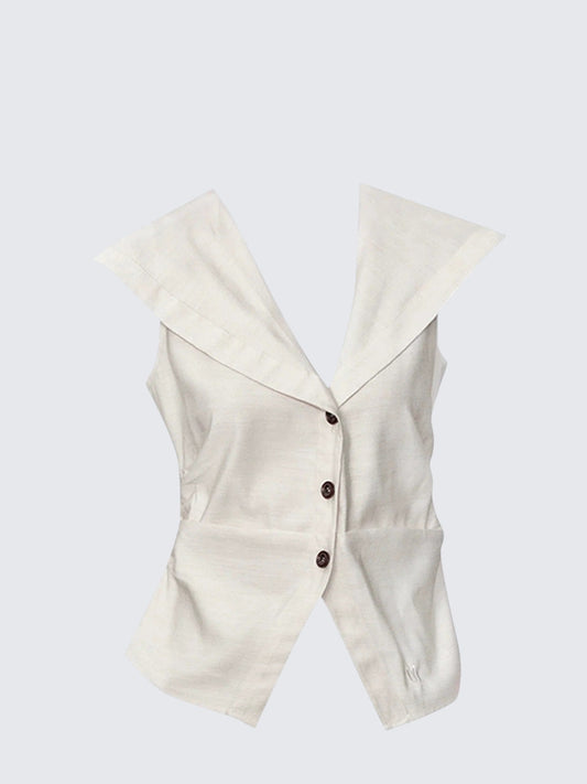 High Intelligence Navy Collar Vest